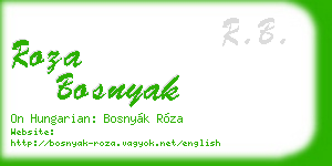 roza bosnyak business card